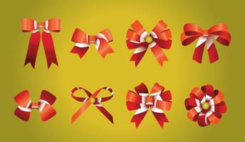 Red Ribbon Bows vector