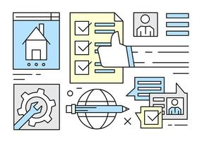 Modern Thin Line Design Element  vector