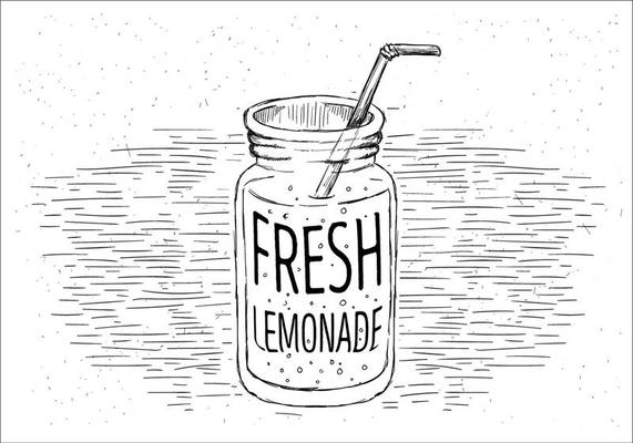 Free Lemonade Vector Jar Illustration