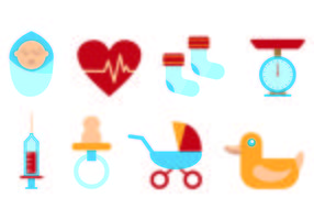 Conjunto de iconos de maternidad vector