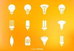 Light Bulb And Led Lamp Vector Icon Set