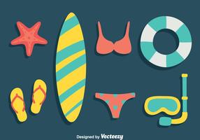 Beach Element Flat Vector