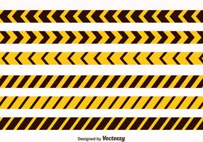 Yellow And Black Danger Tape Collection Vector