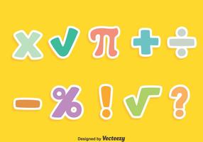 Colored Math Symbol Vector