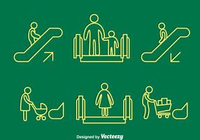 Escalator Element Sign Vector