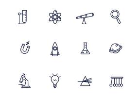 Iconos de la ciencia vector