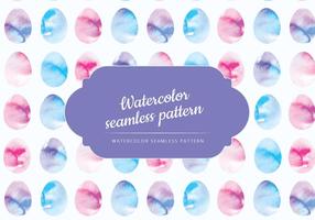 Vector Watercolor Easter Eggs Pattern