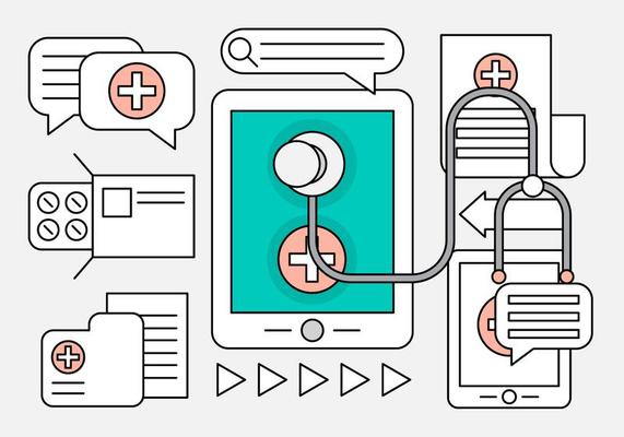 Linear Medical Icons for Web