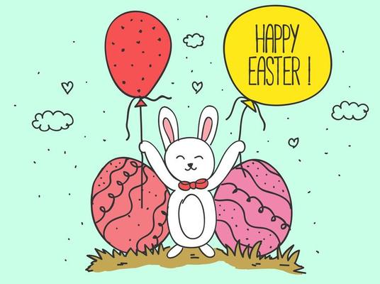 Happy Easter Vector Background