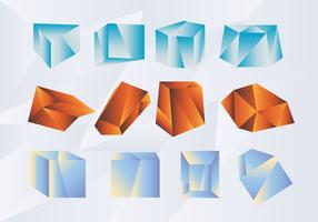 Abstract Shape Gradient Prisma Vector Pack