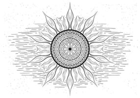 Ilustración libre de la mandala de Sun del vector