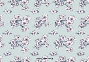 Hand Drawn Peach Blossom Pattern Vector