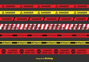 Danger Tape Vector Set