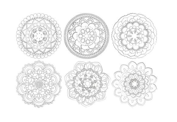 Mandala Flower Shapes Collection