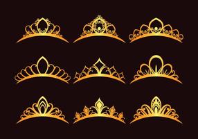 Ajuste de la princesa Tiaras vector