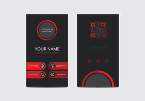 Red Stylish Business Card Template