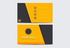 Yellow Stylish Business Card Template vector