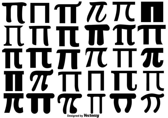 Vector Pi Symbol Icon Set