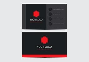 Red Stylish Business Card Template vector