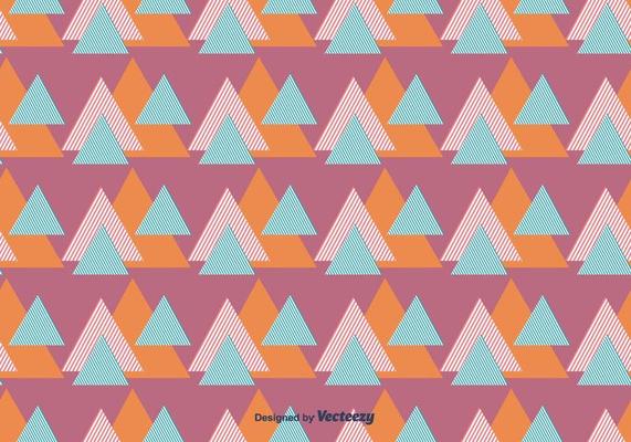 Striped Triangles Vector Pattern