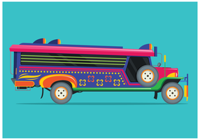 Free Jeepney Illustration Vector