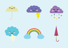 Weather Cuties Vector Elements