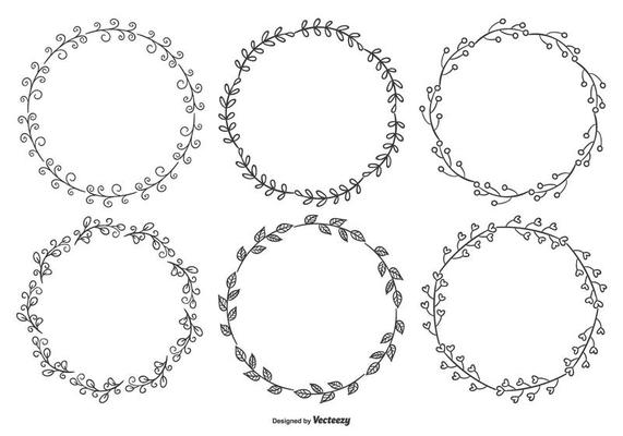 Cute Sketchy Leaf Frame Collection