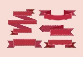 Red Ribbon Collection vector