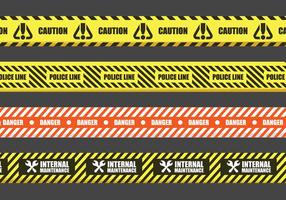 Danger Tape Vector Signs