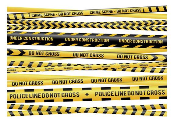 Yellow Danger Tape Vectors