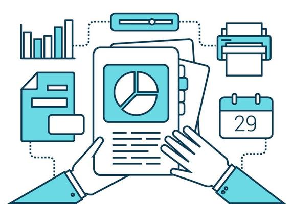 Free Flat Line Marketing Vector Icons