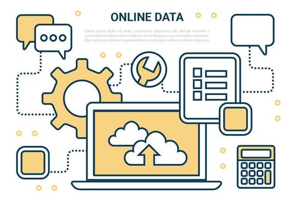 Flat Online Marketing Vector Icons