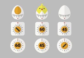 Lindo paquete de artículos Egg Timer vectorial vector