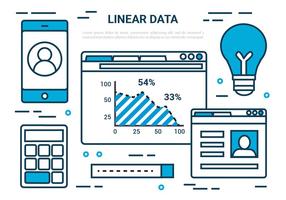 Free Linear Digital Data Vector Elements