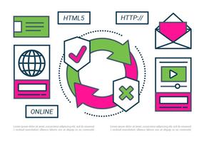 Free Linear Digital Data Vector Elements