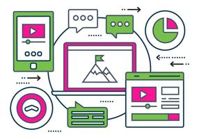 Datos libre de vector de los elementos lineales