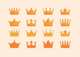 Crown Awards Icons Collection vector