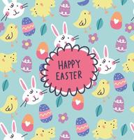 Hand Drawn Happy Easter Background Vector