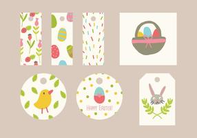 Colorful Easter Tags vector