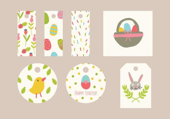 Colorful Easter Tags