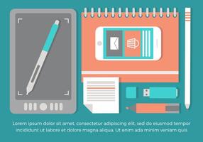 Antecedentes de área de trabajo libre plana vectorial vector