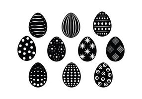 Free Easter Eggs Silhouette Vector
