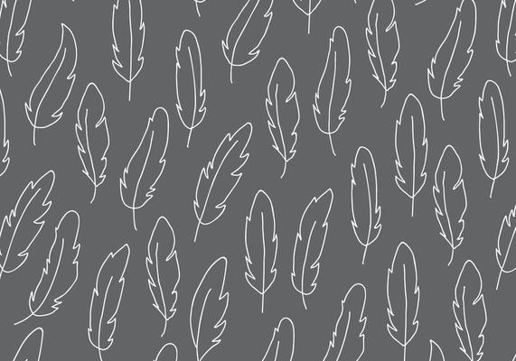 Gray Pattern With Feathers