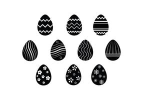 Free Easter Eggs Silhouette Vector