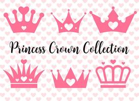 Vector Princess Crowns Set