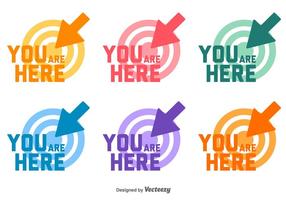 You Are Here Target Set Vector