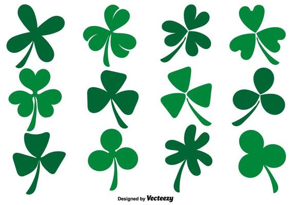 Vector Collection Of Flat Clover Icons