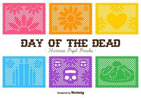 Vector Day of the Dead Cut Out Paper Compositions