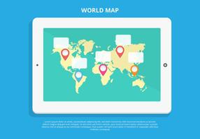 Free World Map Infographic Vector