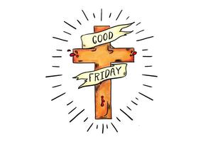 Good Friday Vector of Jesus' Cross 
